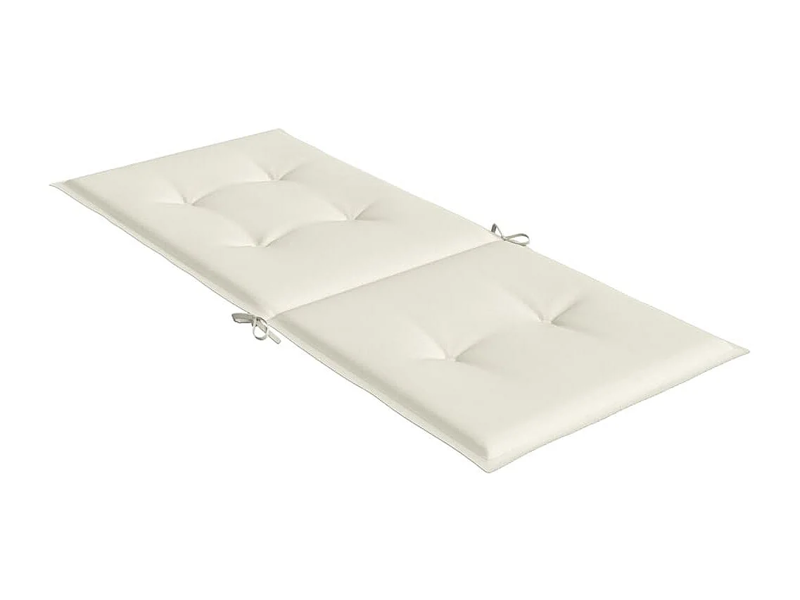 Coussins de chaise à dossier haut lot de 2 crème mélangé tissu