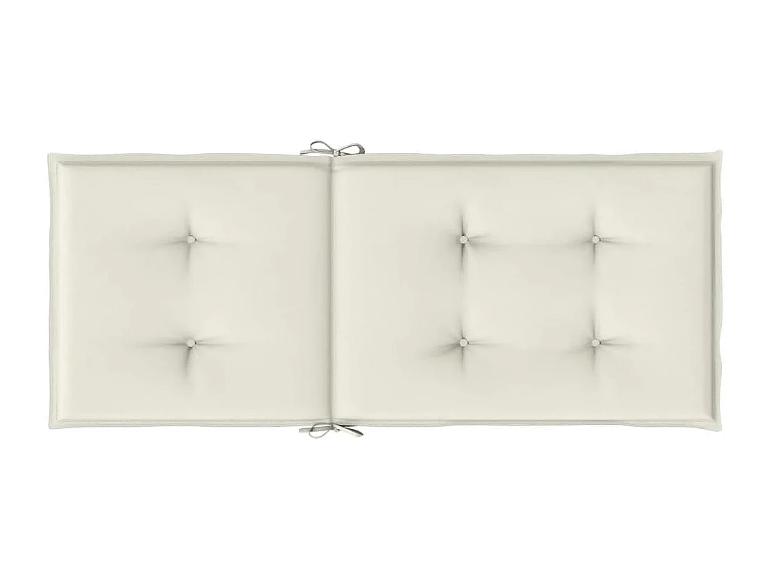 Coussins de chaise à dossier haut lot de 2 crème mélangé tissu