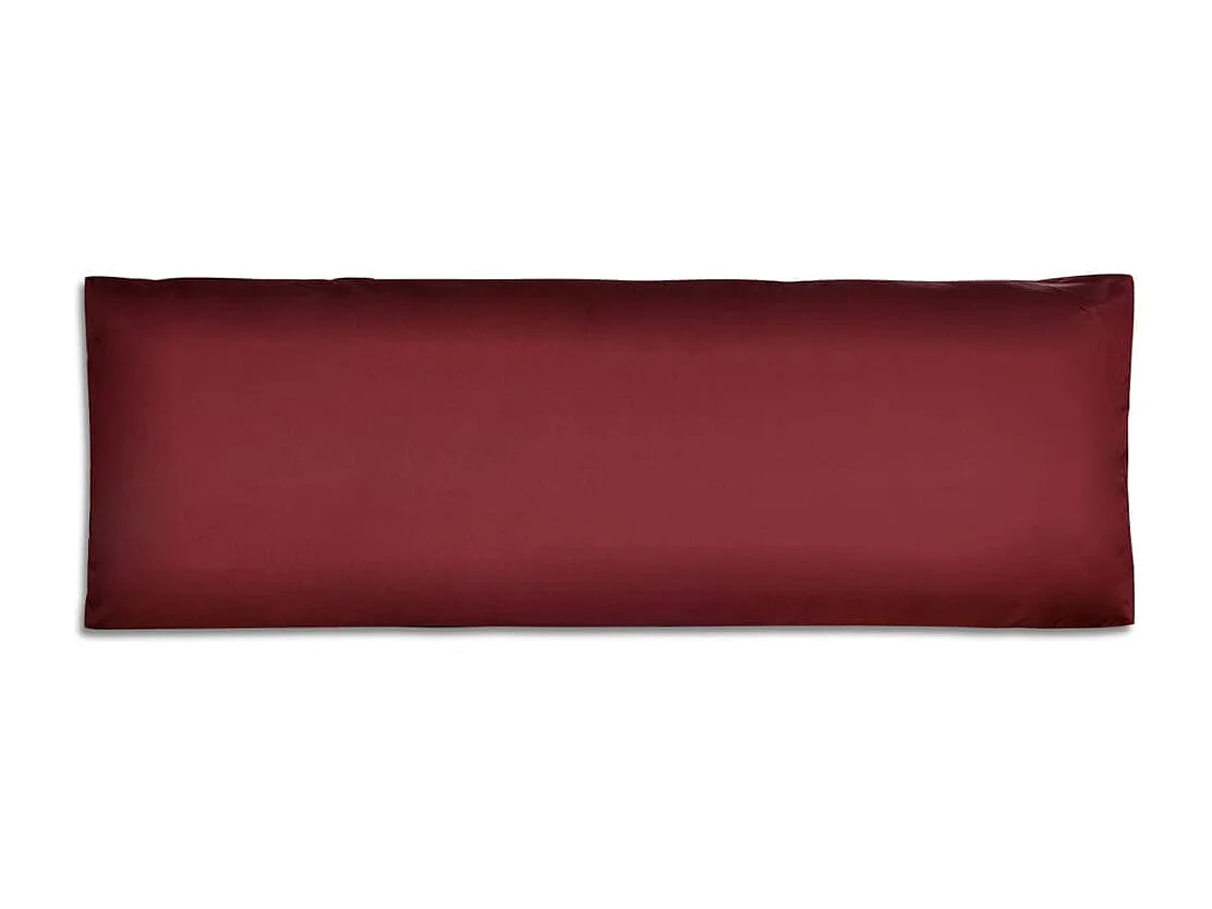Almofada de assento estofada 120x40x10 cm vermelho tinto