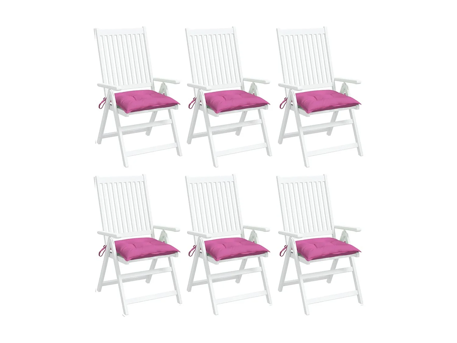 Coussins de chaise 6 pièces rose 50x50x7 cm tissu oxford