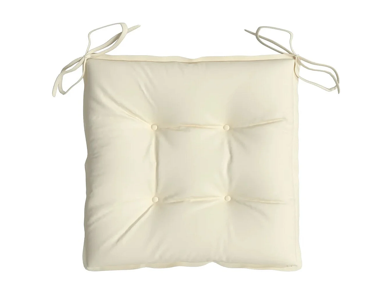 Cojines de silla de jardín 2 unidades tela Oxford crema 50x50x7 cm