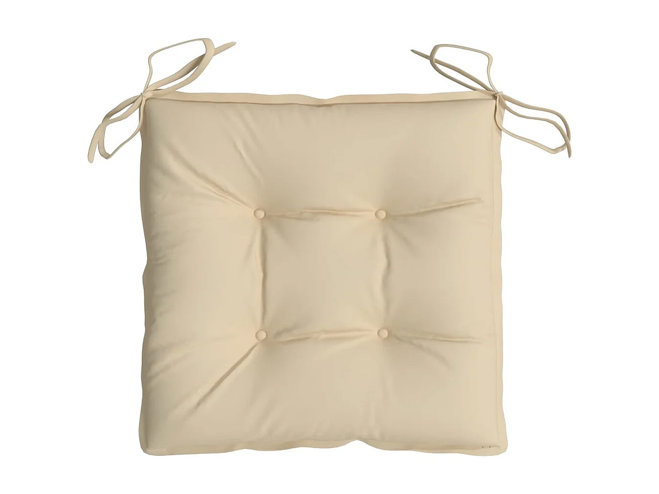 Coussins de chaise lot de 6 beige 40x40x7 cm tissu oxford