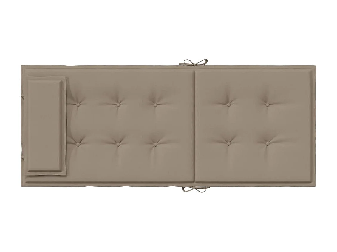 Coussins de chaise à dossier haut lot de 4 taupe tissu oxford