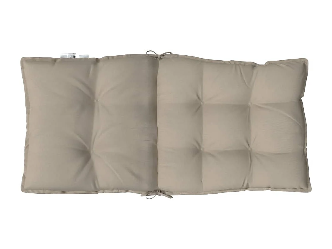 Coussins de chaise à dossier bas lot de 4 taupe tissu oxford