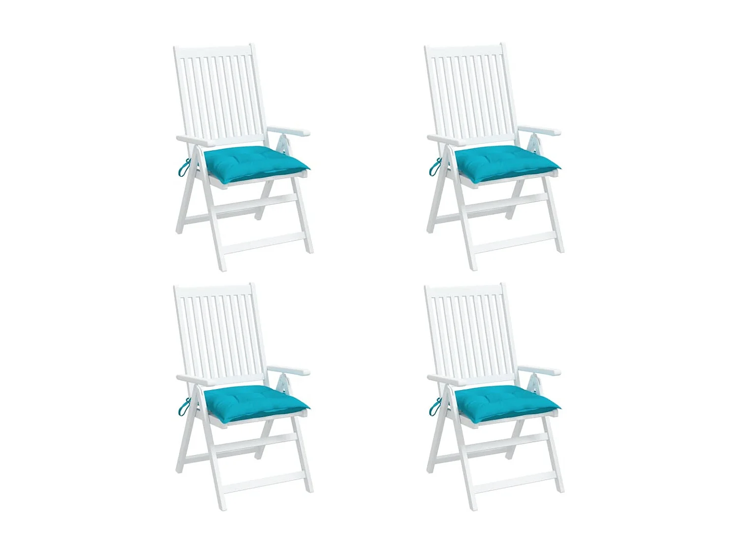 Coussins de chaise 4 pièces turquoise 50x50x7 cm tissu oxford