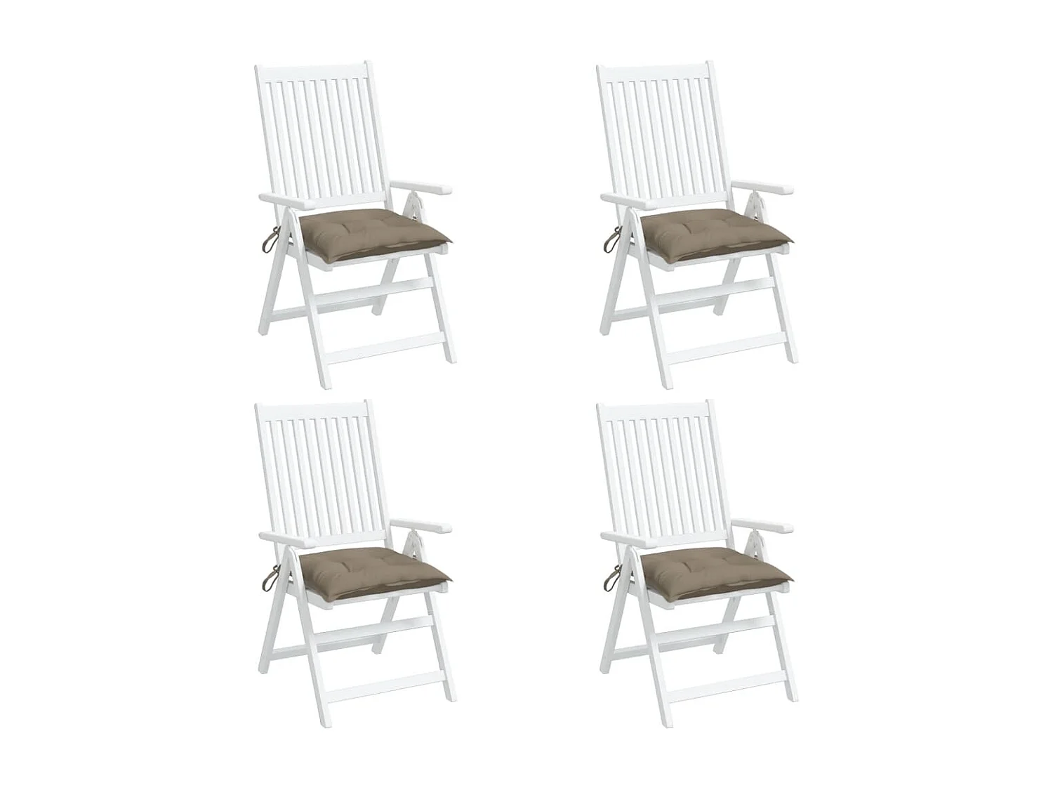 Coussins de chaise 4 pièces taupe 40x40x7 cm tissu oxford