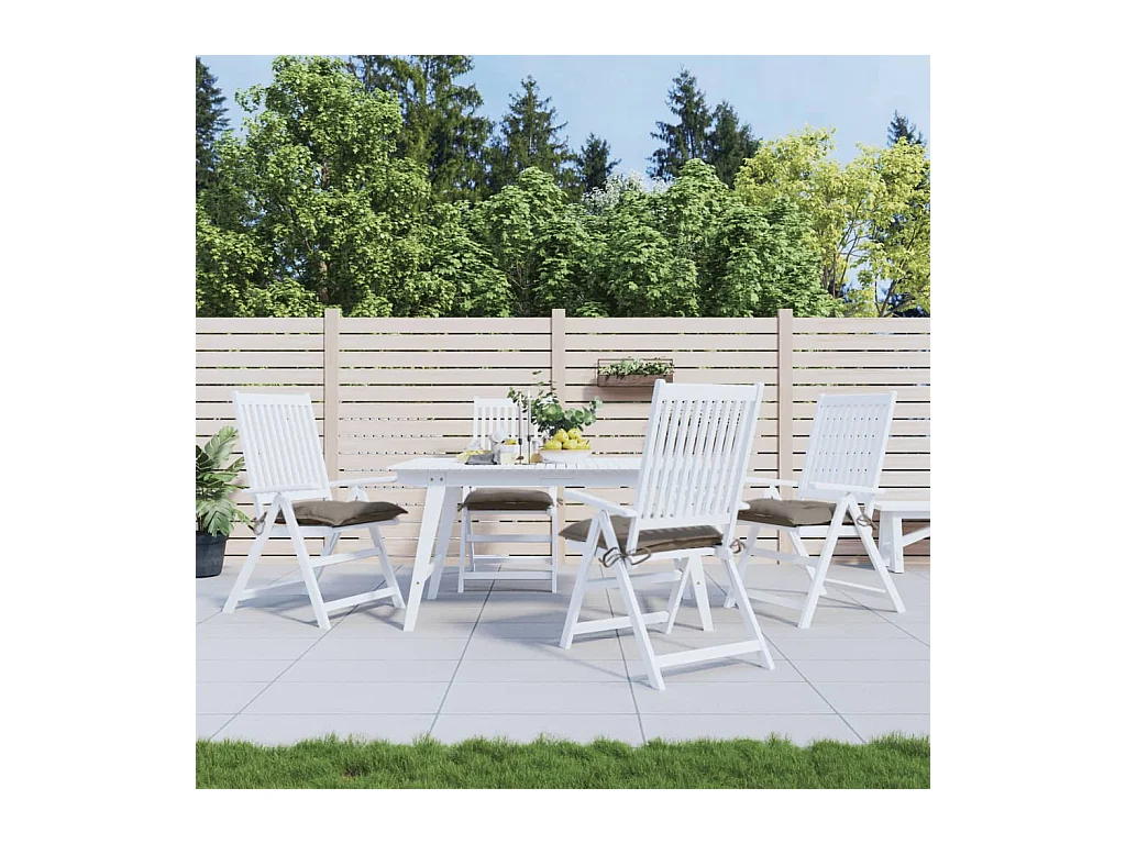 Coussins de chaise 4 pièces taupe 40x40x7 cm tissu oxford