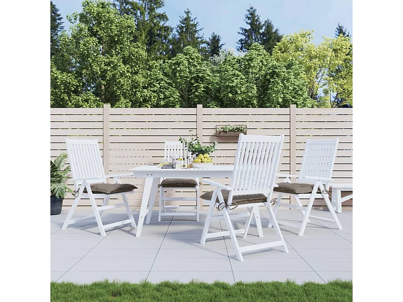 Coussins de chaise 4 pièces taupe 40x40x7 cm tissu oxford