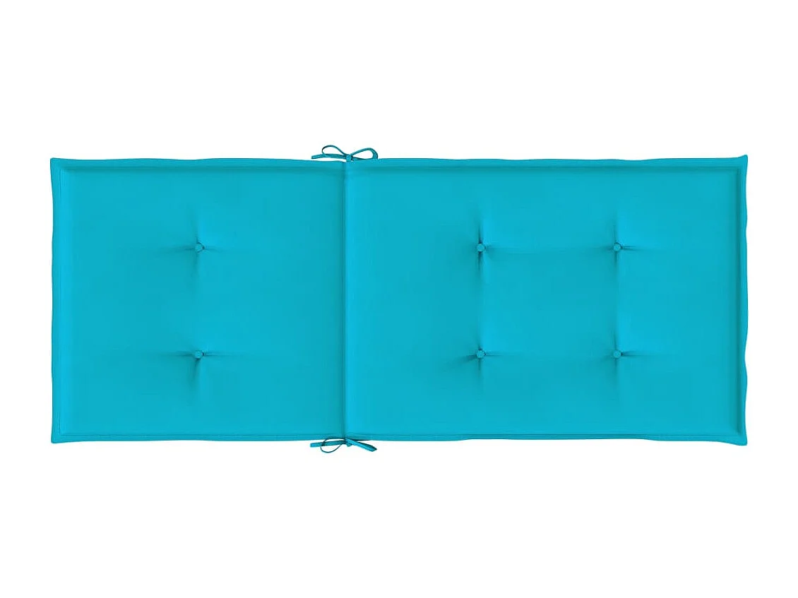 Coussins de chaise à dossier haut 4 pièces turquoise tissu