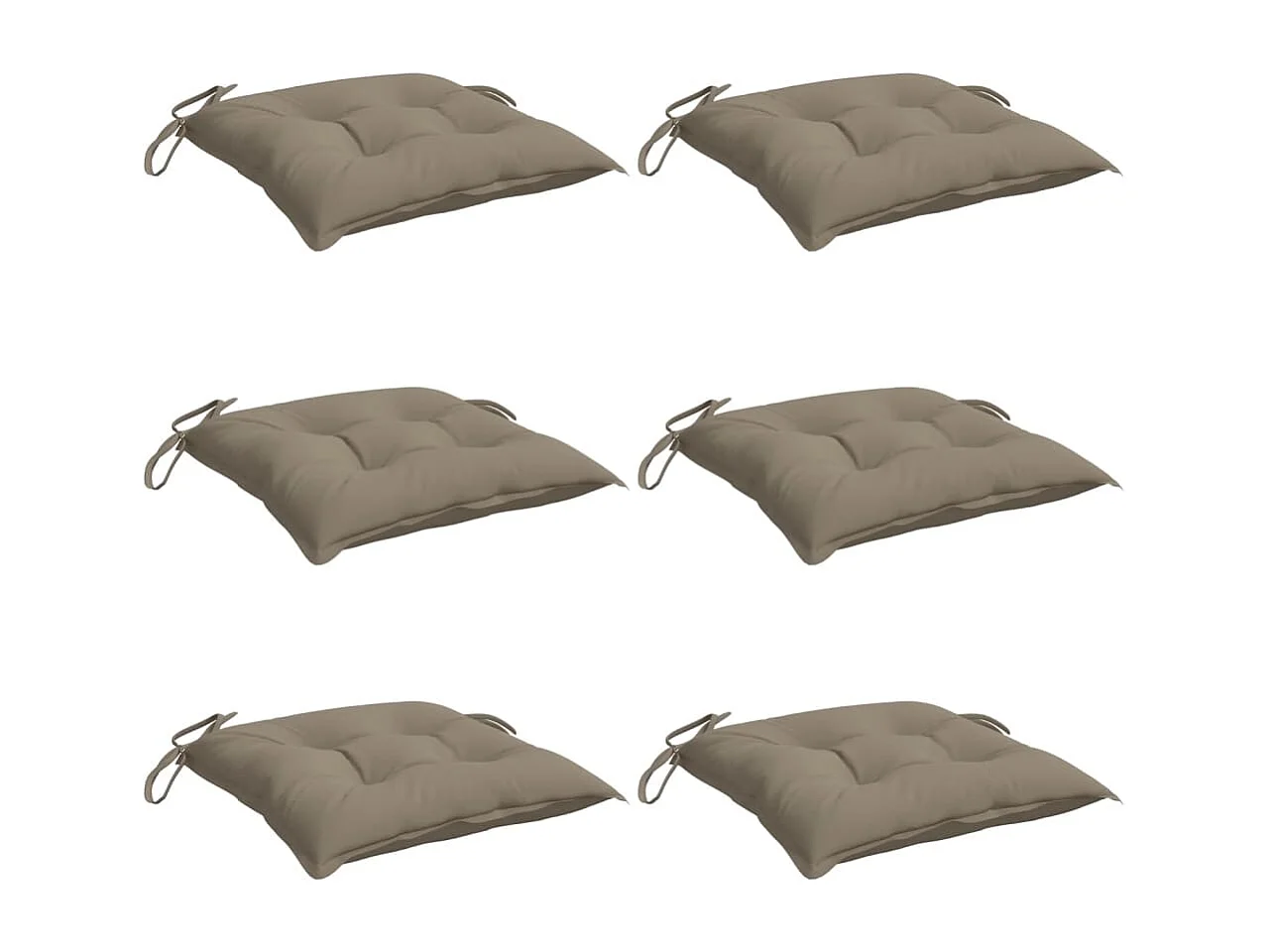 Coussins de chaise 6 pièces taupe 50x50x7 cm tissu oxford