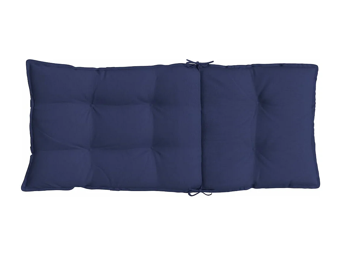 Coussins de chaise à dossier haut lot de 2 bleu marine