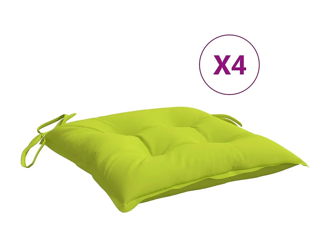 Stoelkussens 6 st 40x40x7 cm oxford stof heldergroen