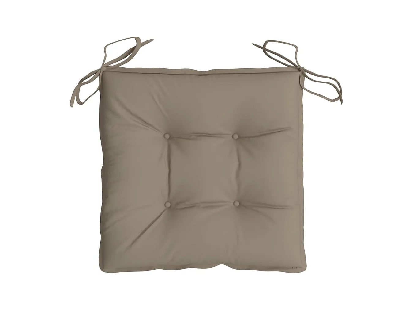 Coussins de chaise lot de 2 taupe 40x40x7 cm tissu oxford