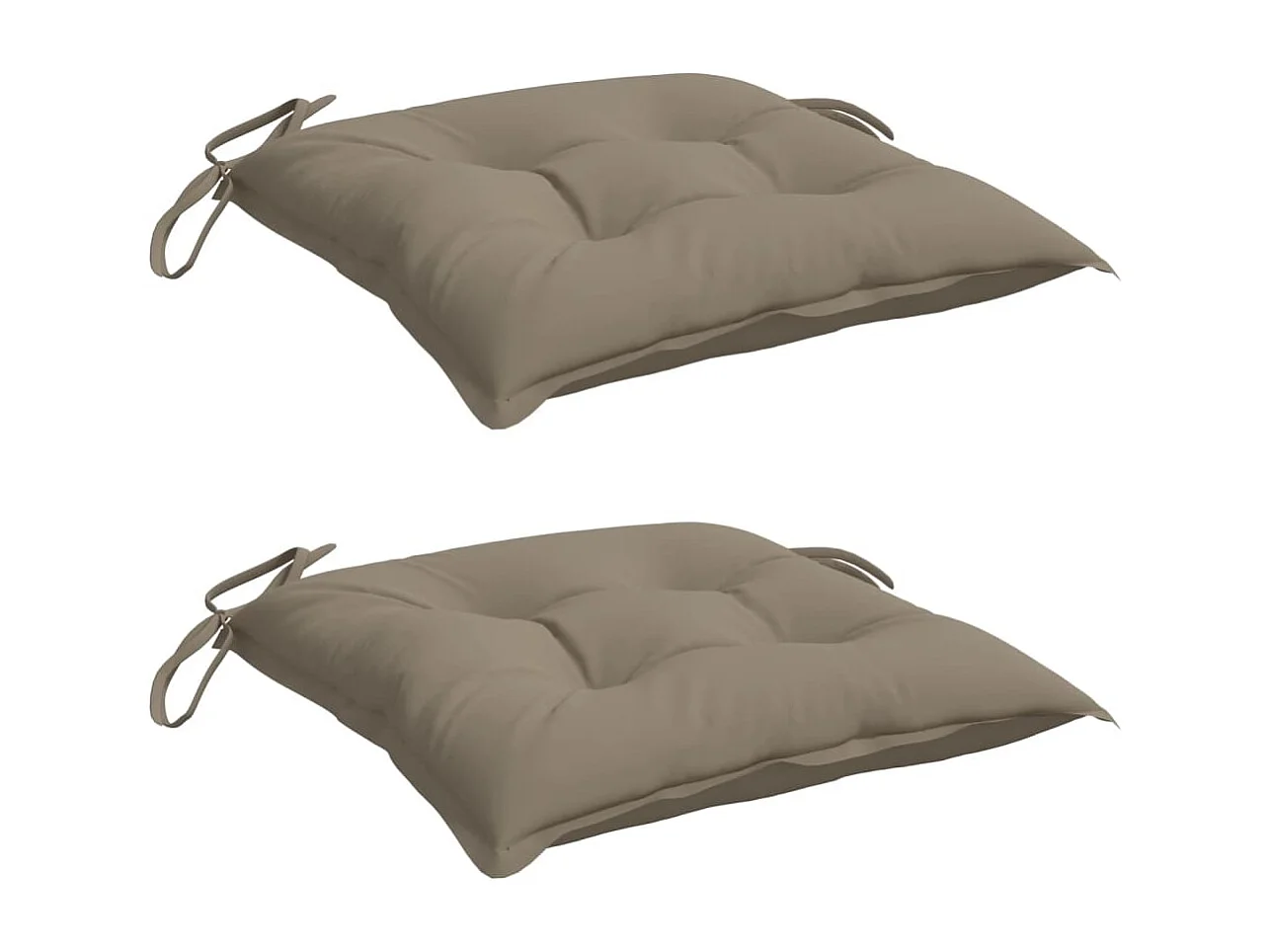 Coussins de chaise lot de 2 taupe 40x40x7 cm tissu oxford
