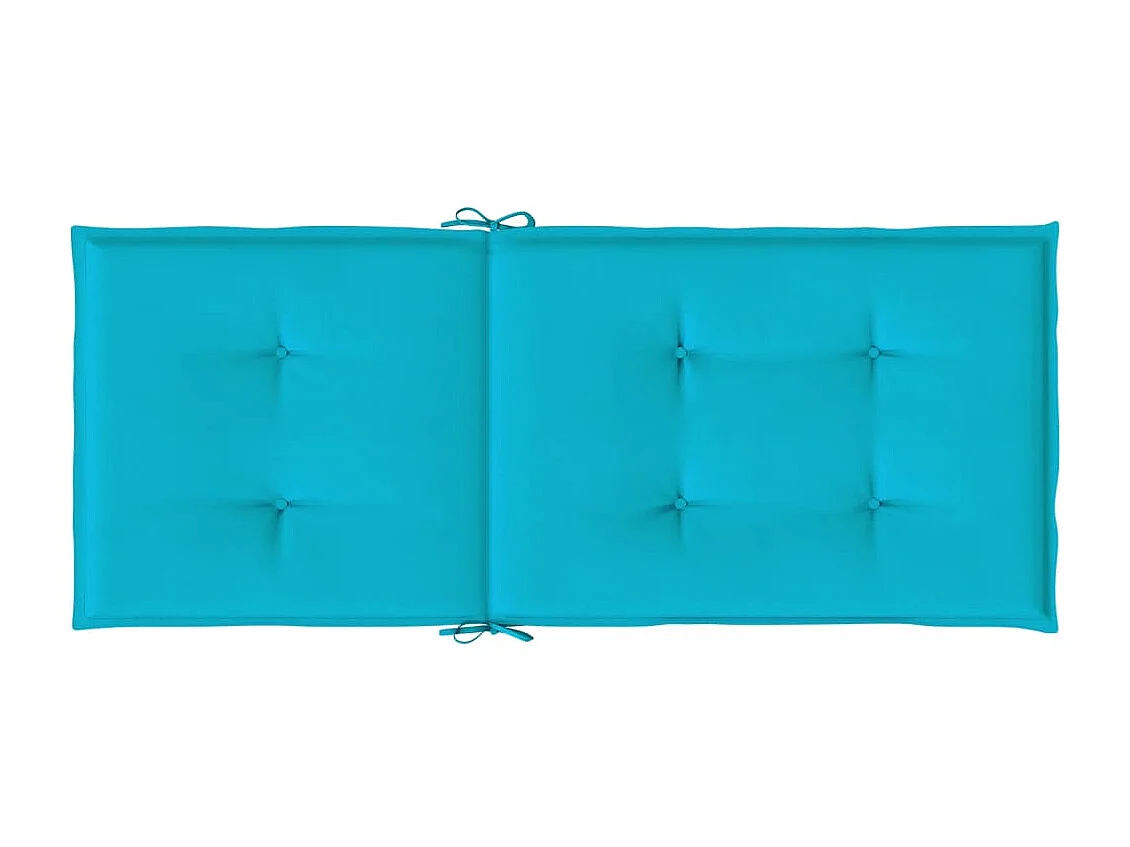 Coussins de chaise à dossier haut 2 pièces turquoise tissu