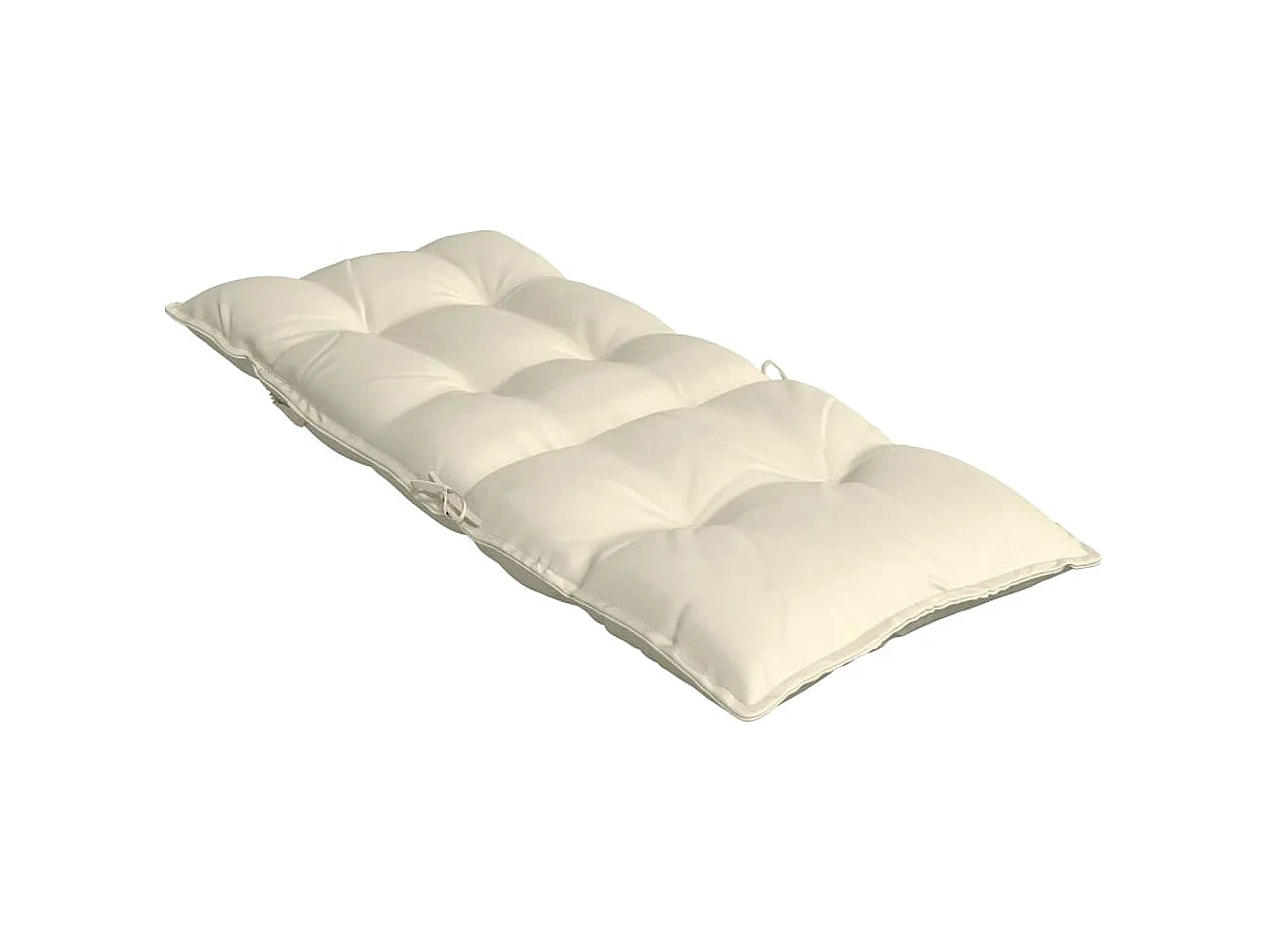 Coussins de chaise à dossier haut lot de 2 crème tissu oxford