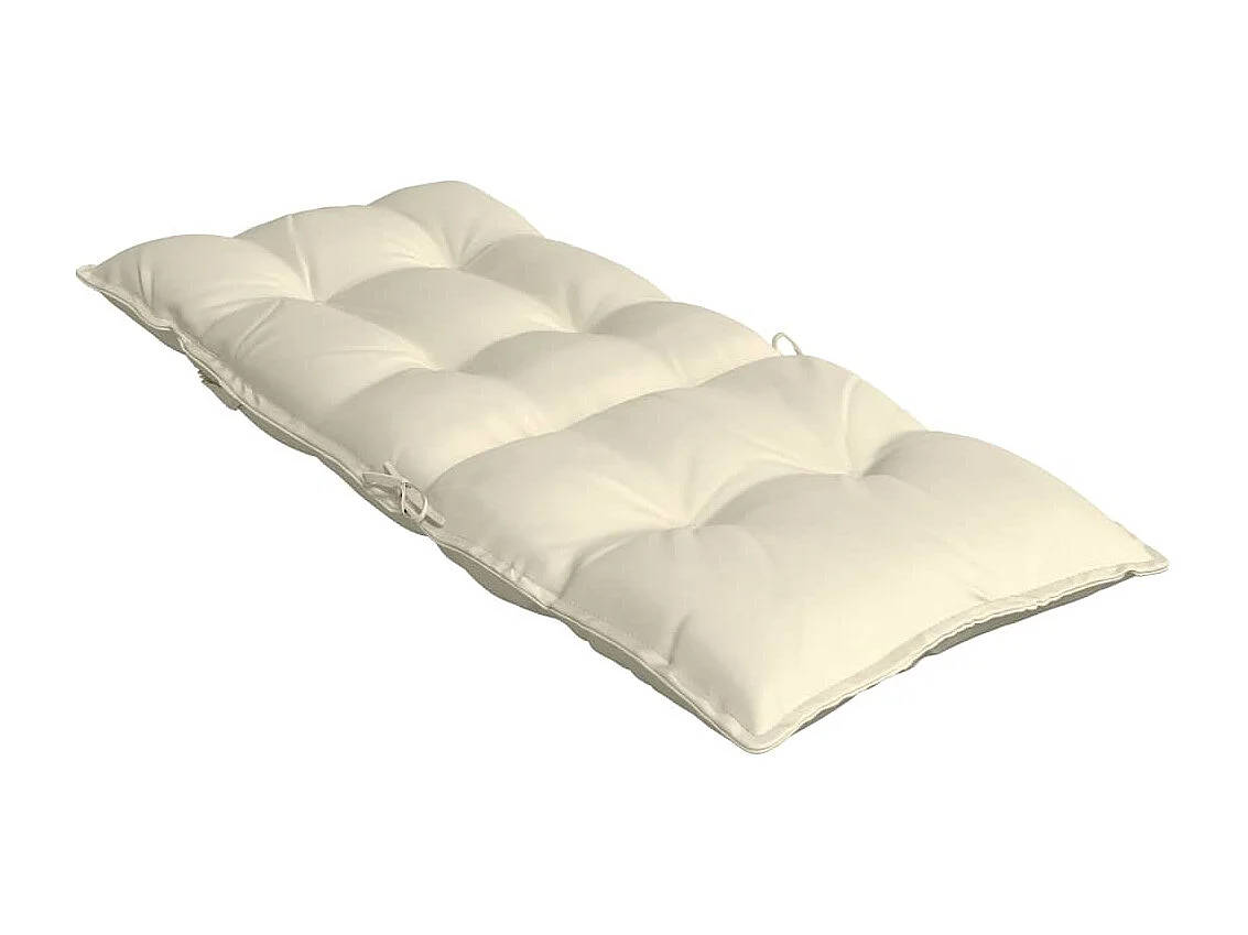 Coussins de chaise à dossier haut lot de 2 crème tissu oxford
