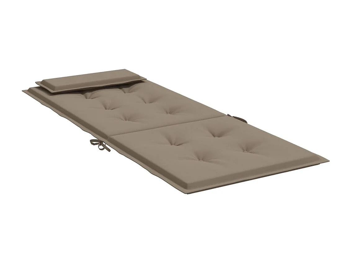 Coussins de chaise à dossier haut lot de 2 taupe tissu oxford