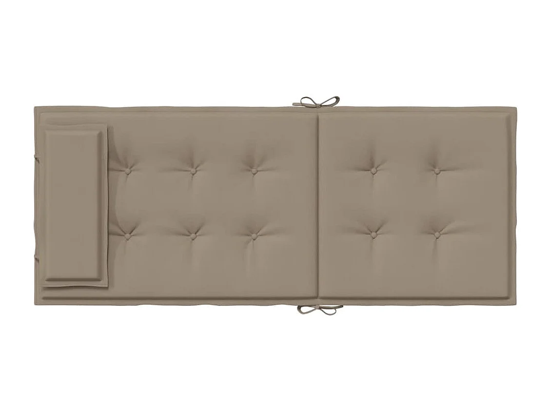 Coussins de chaise à dossier haut lot de 2 taupe tissu oxford
