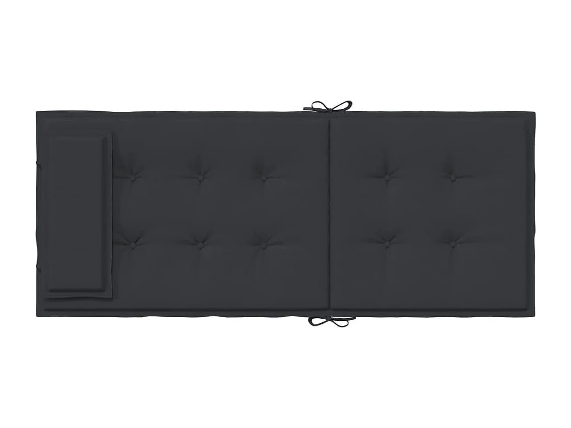 Coussins de chaise à dossier haut lot de 6 noir tissu oxford