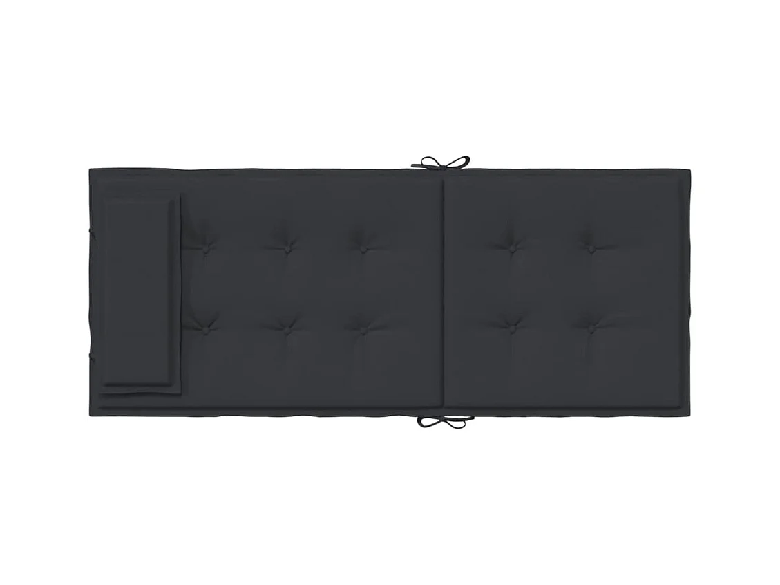 Coussins de chaise à dossier haut lot de 6 noir tissu oxford