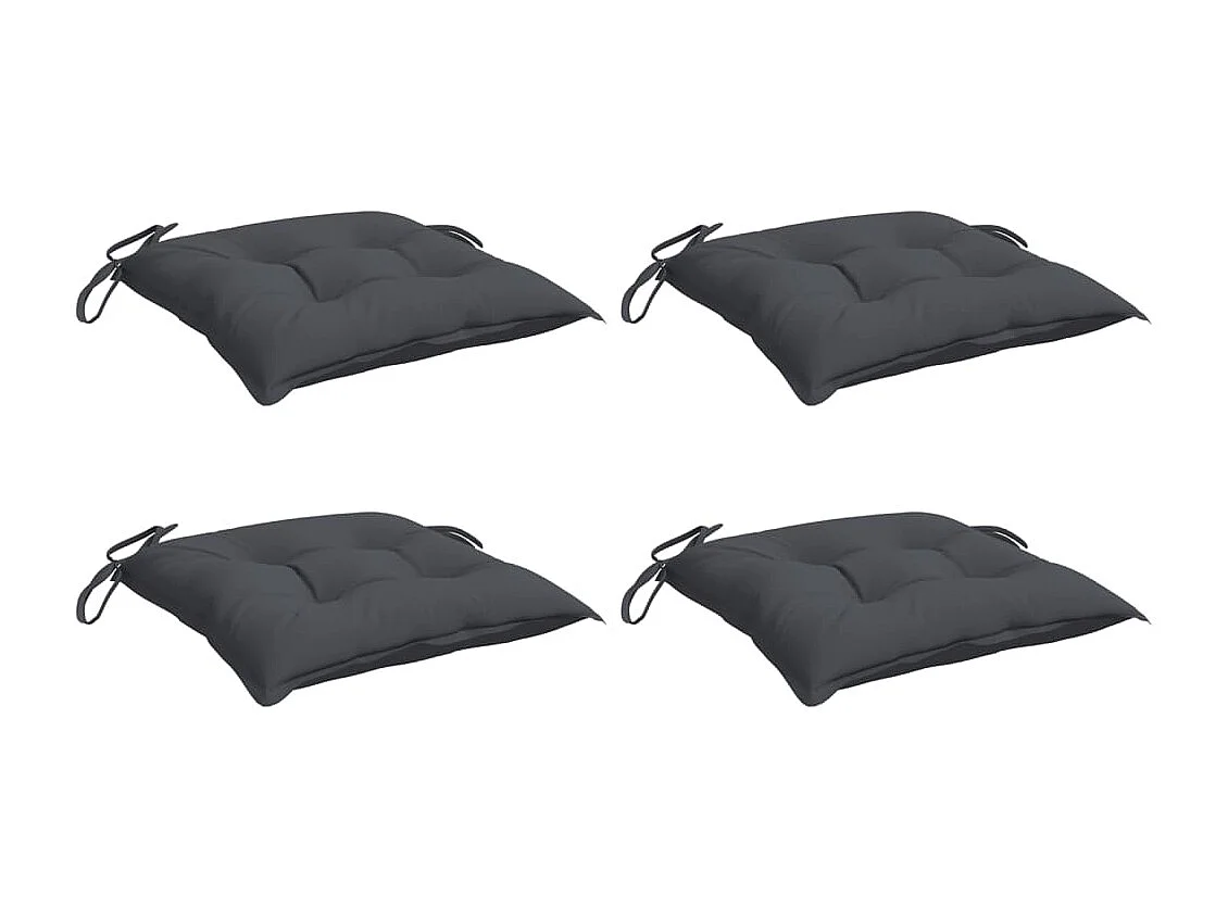 Coussins de chaise 4 pièces anthracite 50x50x7 cm tissu oxford