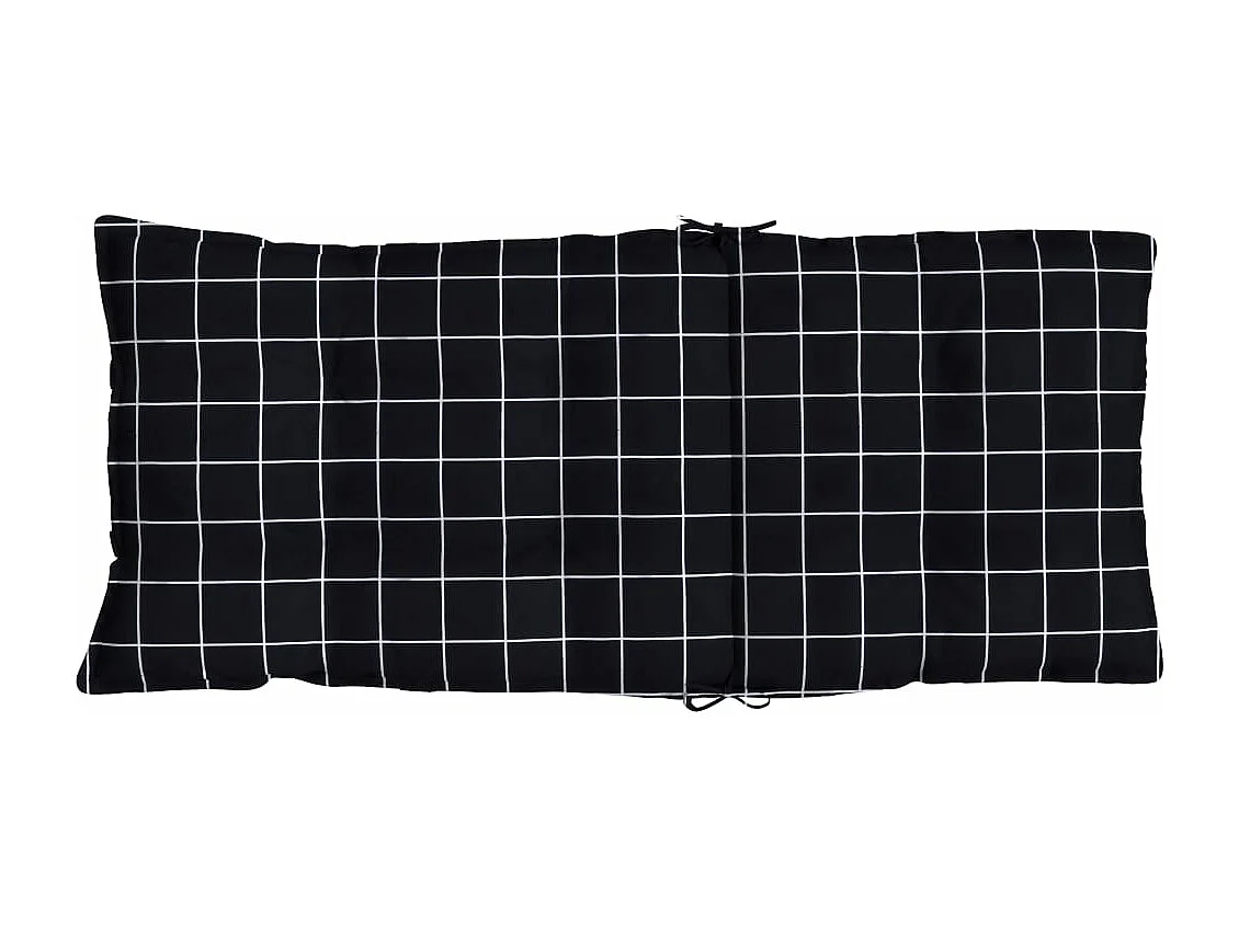 Cojines para silla respaldo alto 2 unidades tela a cuadros negro