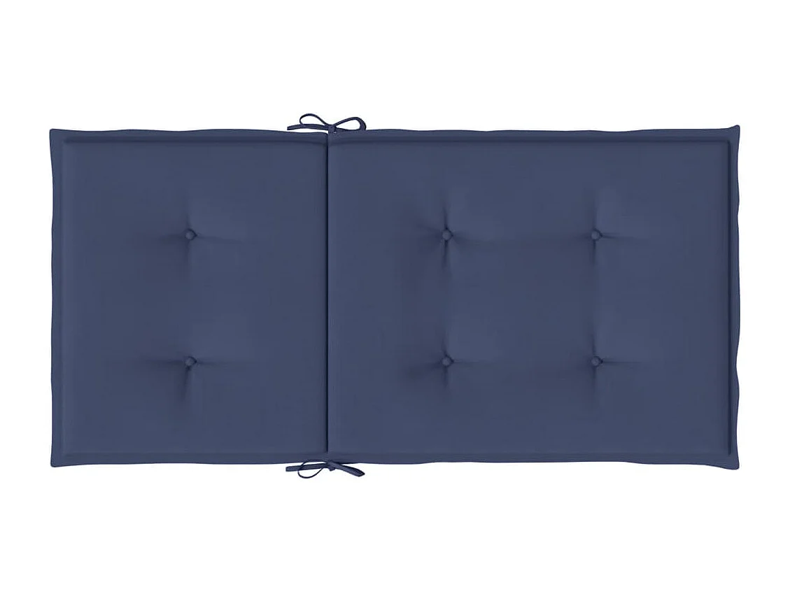 Coussins de chaise à dossier bas lot de 4 bleu marine tissu