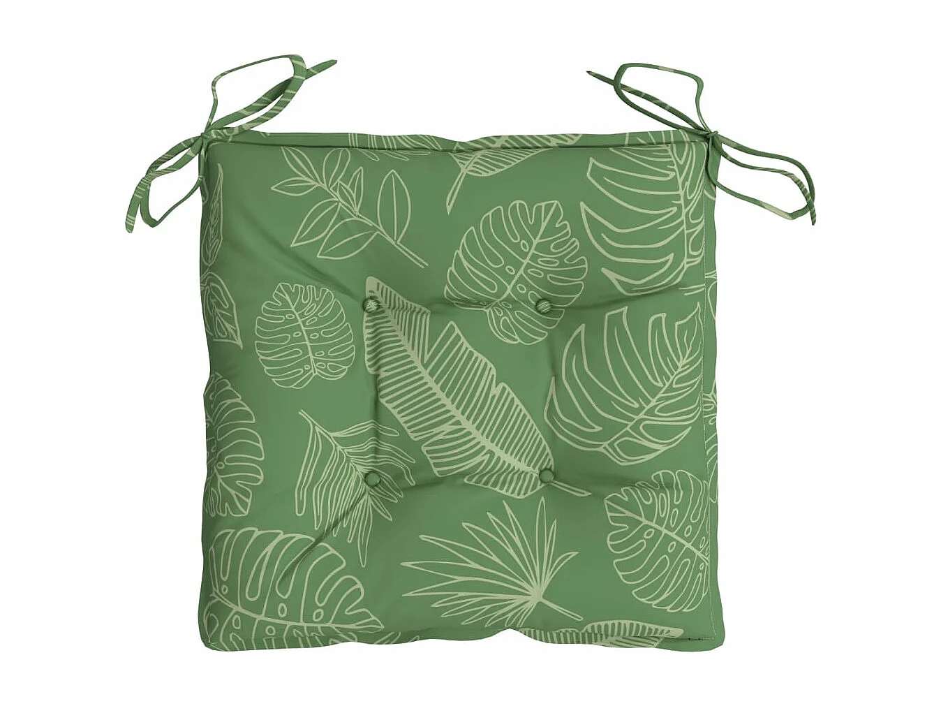 Coussins de chaise 2 pièces à motif de feuilles 50x50x7 cm tissu