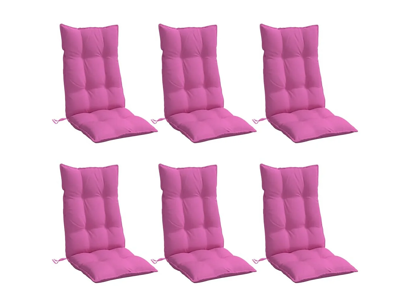 Coussins de chaise à dossier haut lot de 6 rose tissu oxford