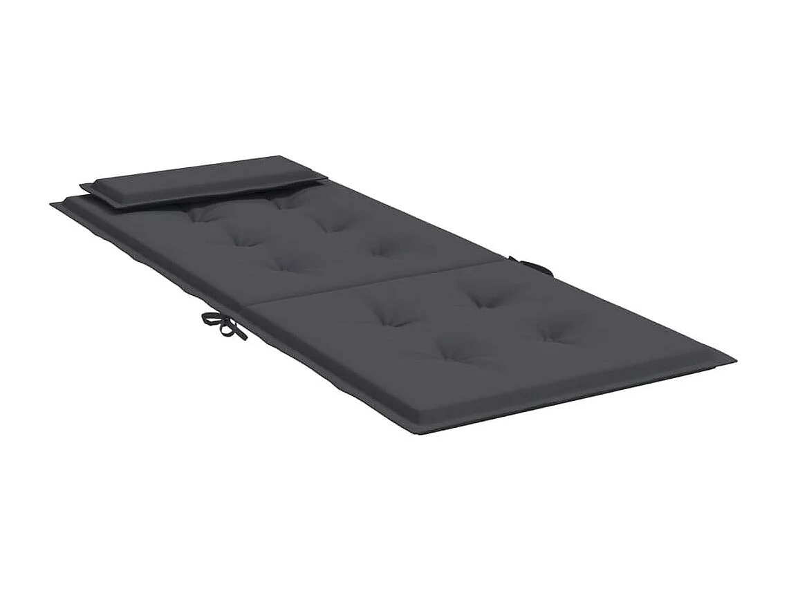 Coussins de chaise à dossier haut lot de 4 anthracite