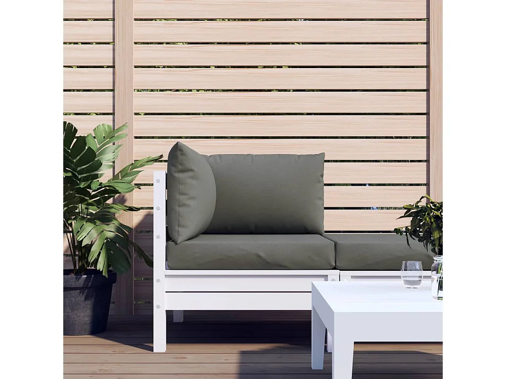 Coussins de palette lot de 3 gris foncé mélangé tissu