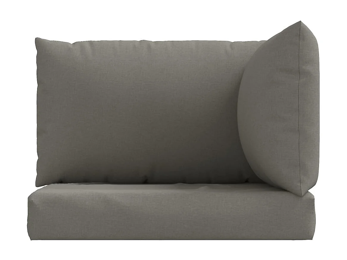 Coussins de palette lot de 3 gris foncé mélangé tissu