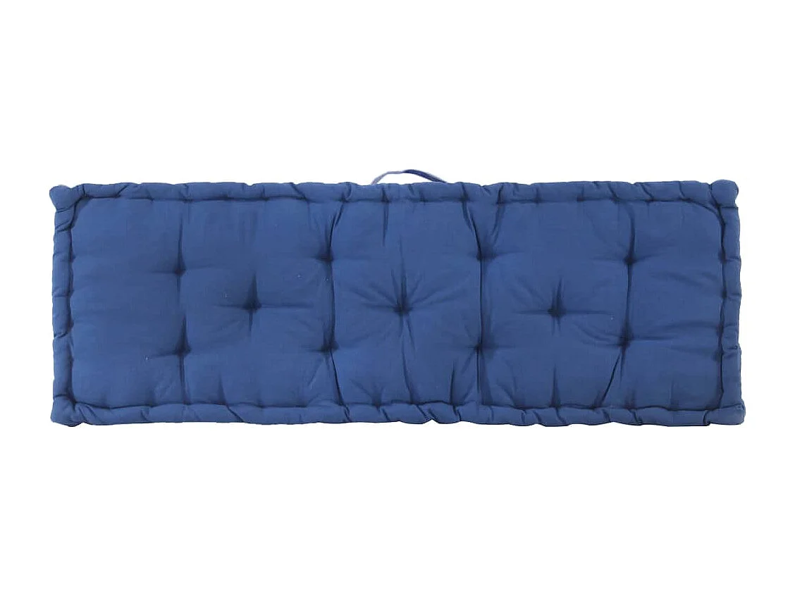 Almofadão para móveis de paletes algodão 120x40x7 cm azul-claro