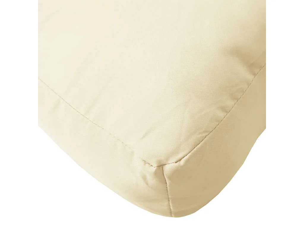 Coussin de palette crème 60x60x8 cm tissu oxford