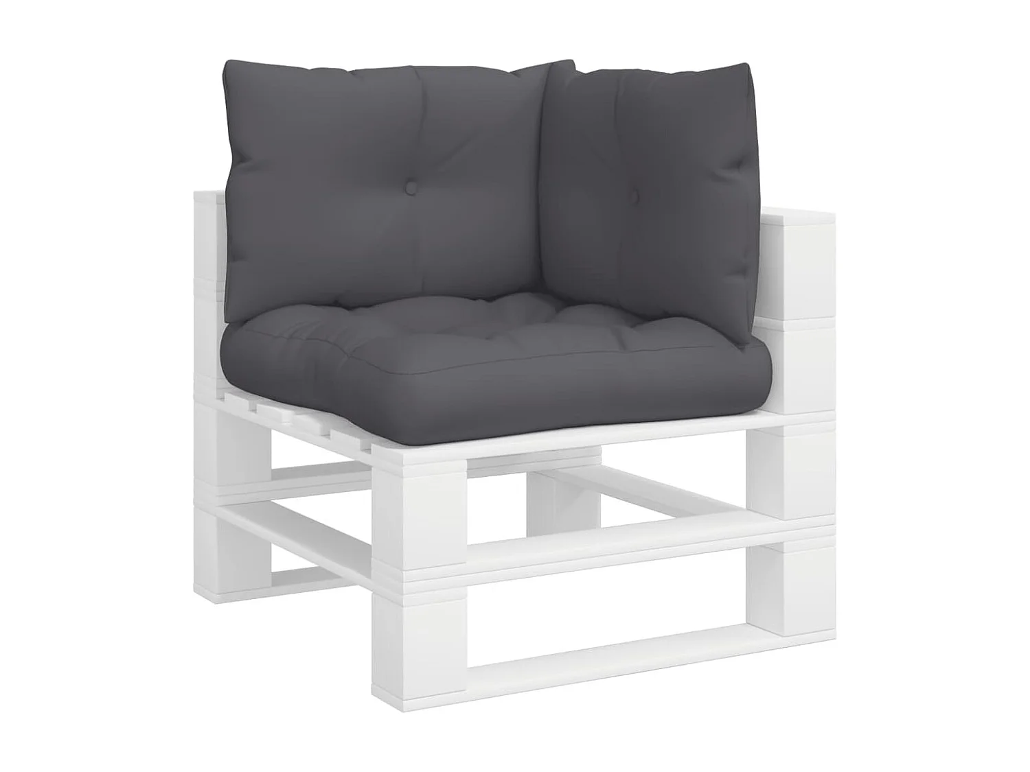 Coussins de palette lot de 3 anthracite tissu