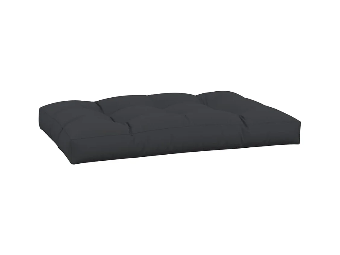 Coussin de palette noir 120x80x12 cm tissu