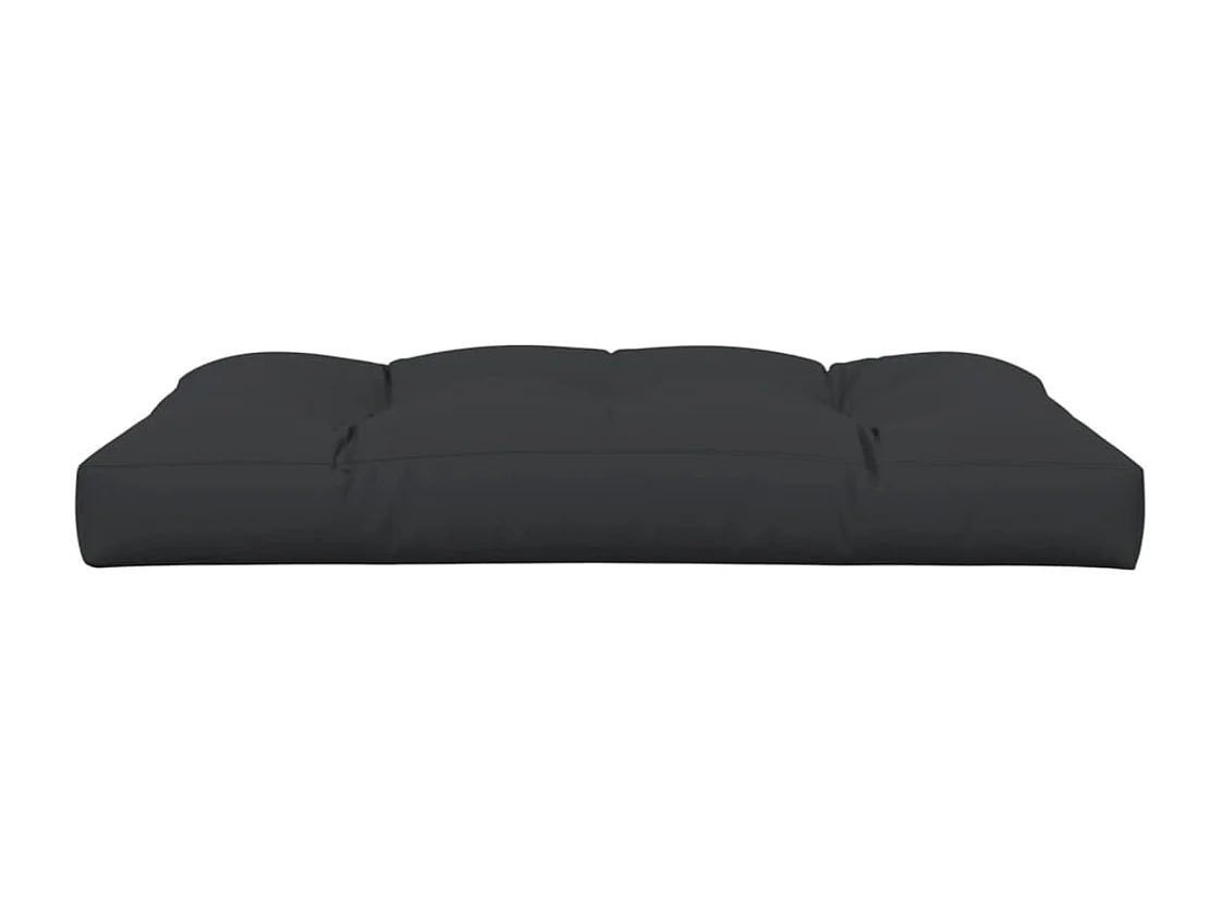 Coussin de palette noir 120x80x12 cm tissu