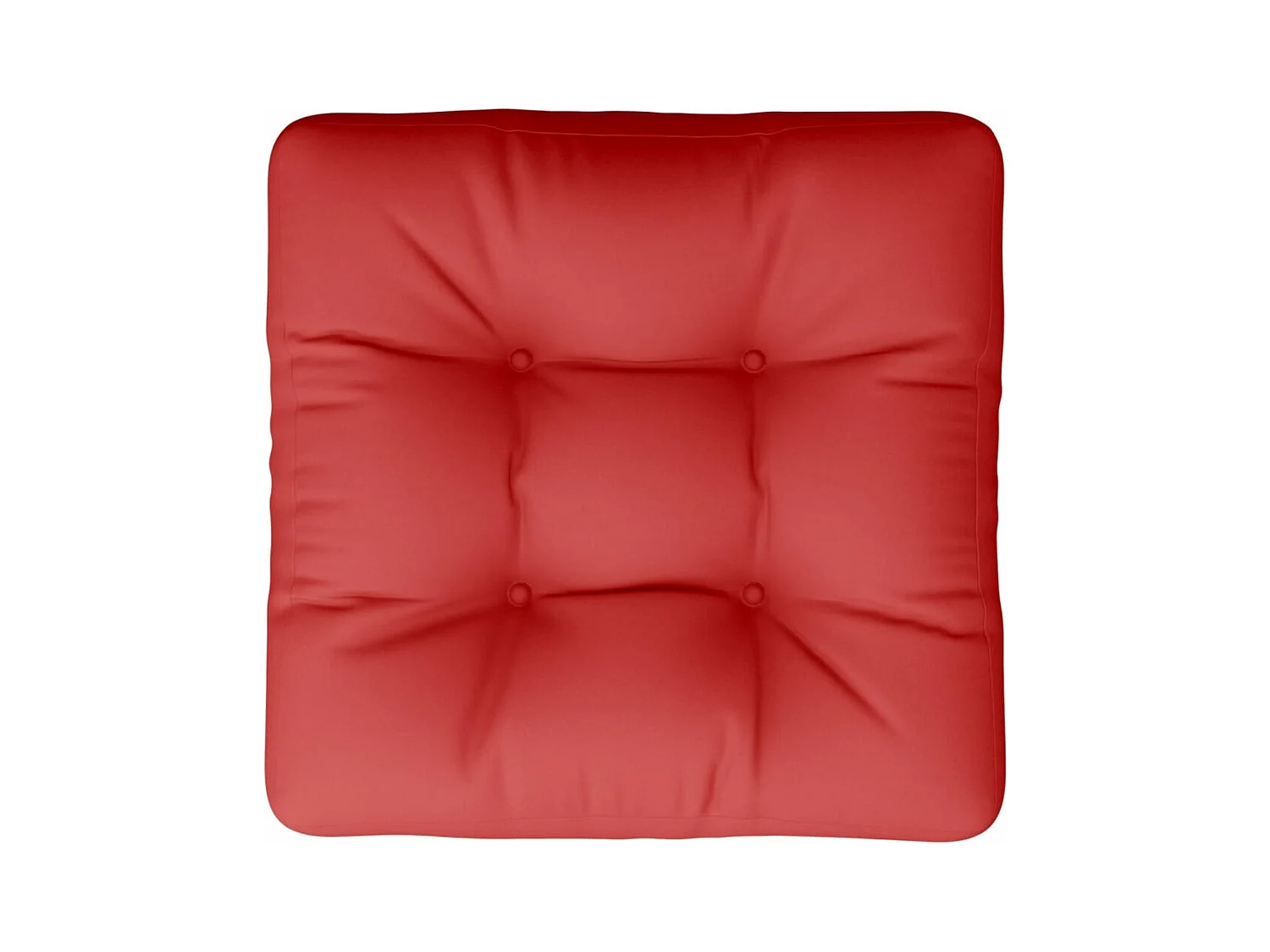 Coussin de palette rouge 60x60x12 cm tissu