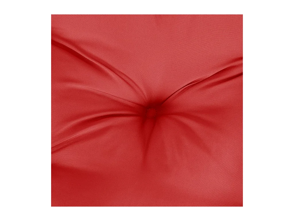 Coussin de palette rouge 60x60x12 cm tissu