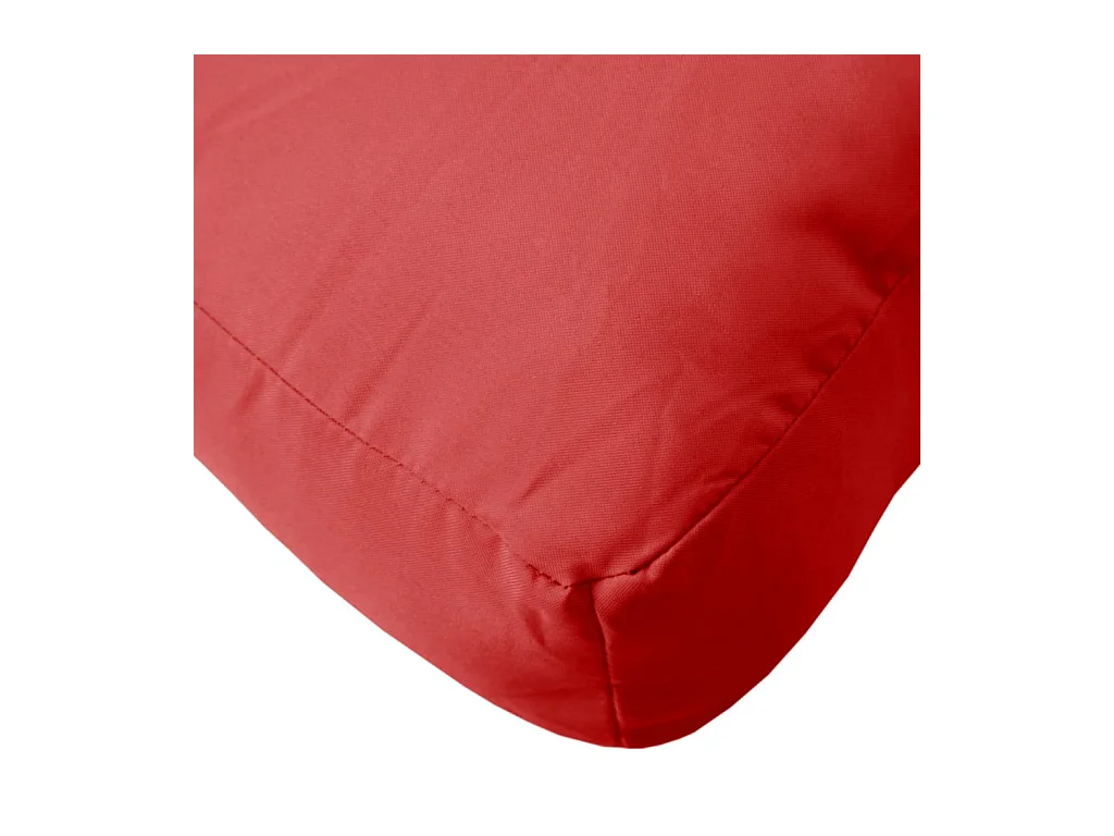 Coussin de palette rouge 60x60x12 cm tissu