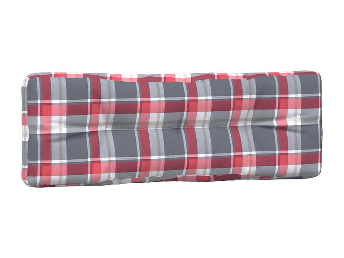 Coussins de palette 5 pièces motif à carreaux rouge tissu