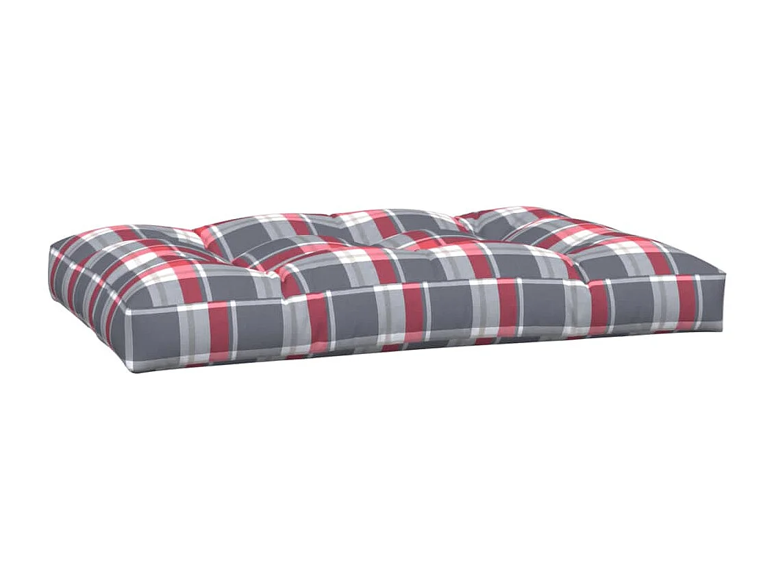 Coussins de palette 5 pièces motif à carreaux rouge tissu