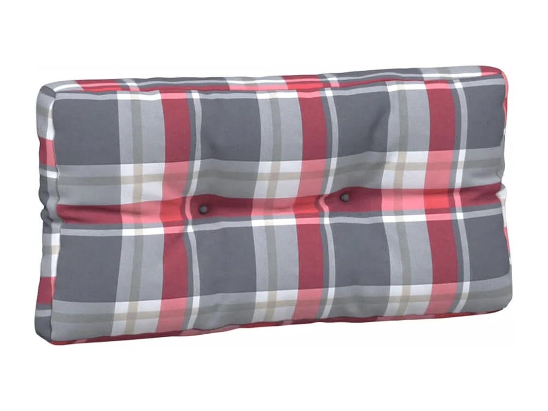 Coussins de palette 5 pièces motif à carreaux rouge tissu