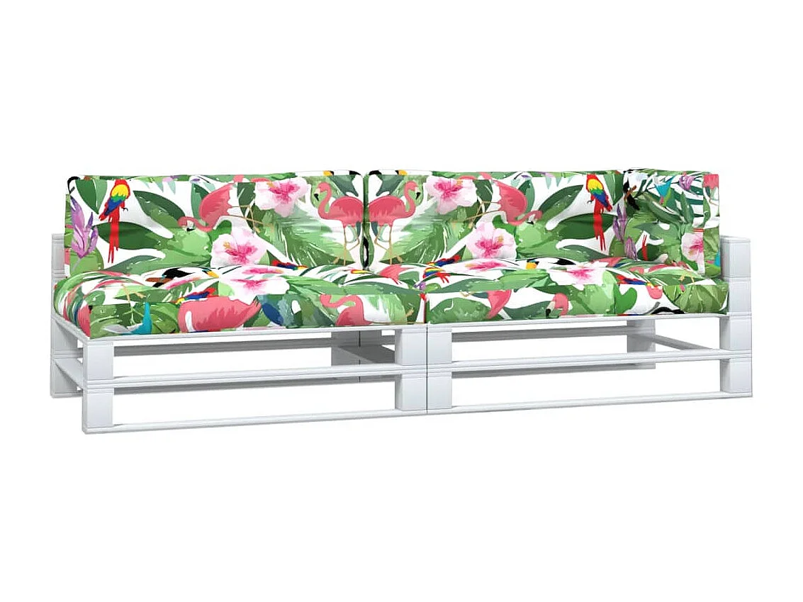 Coussins de palette lot de 5 multicolore tissu