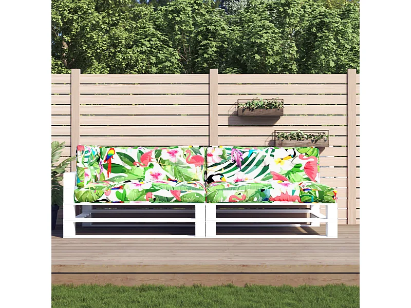 Coussins de palette lot de 5 multicolore tissu