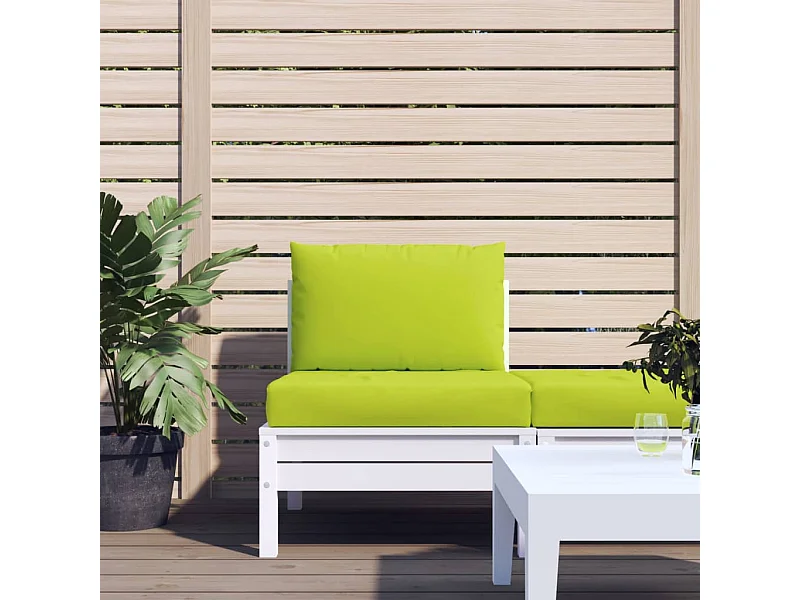 Coussins de palette 2 pièces vert vif tissu oxford