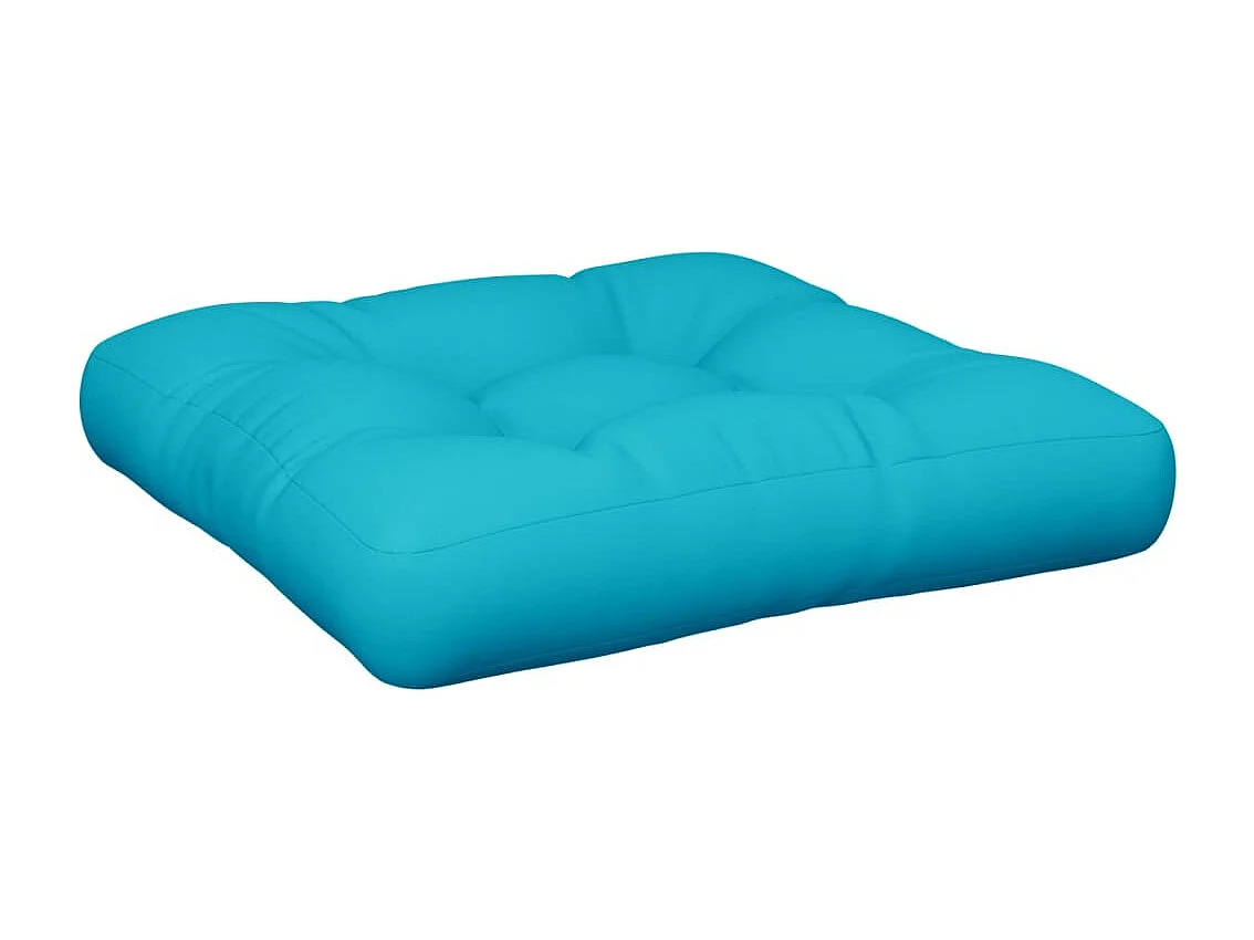 Coussin de palette turquoise 60x61,5x10 cm tissu Oxford