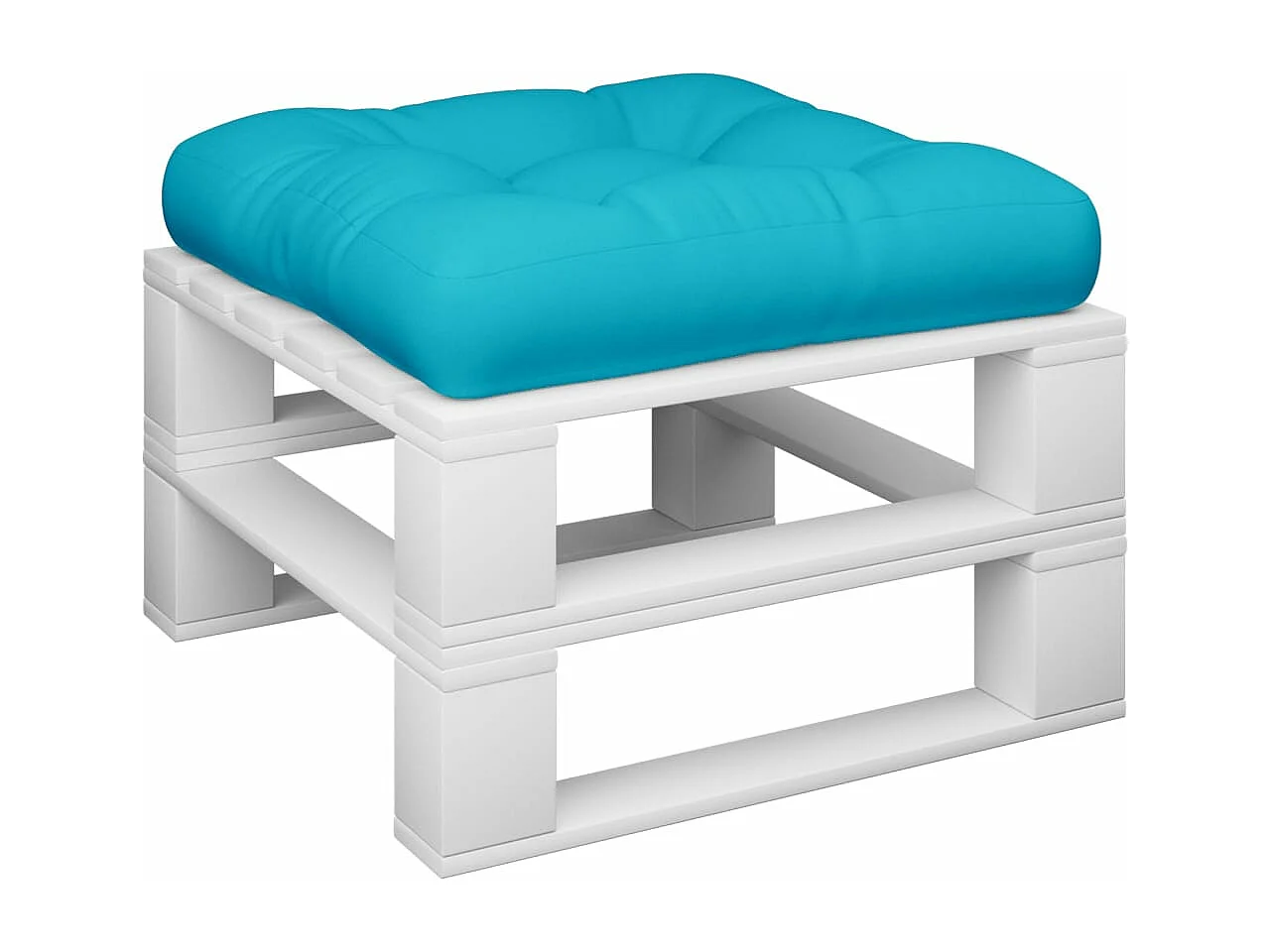 Coussin de palette turquoise 60x61,5x10 cm tissu Oxford