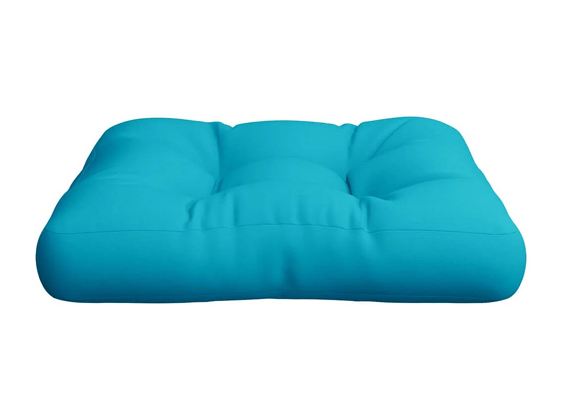 Coussin de palette turquoise 60x61,5x10 cm tissu Oxford